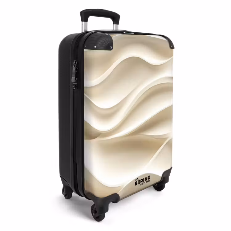 Suitcase - Lines - Wavy - Cream — 2