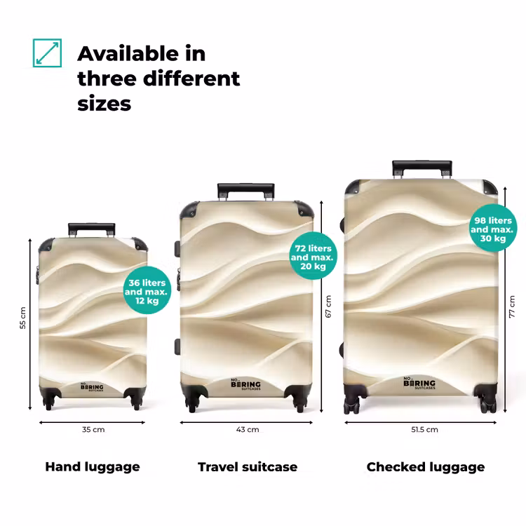 Suitcase - Lines - Wavy - Cream — 3