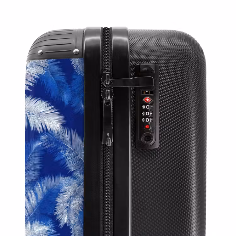 Suitcase - Palm leaf - Pattern - Blue — 6