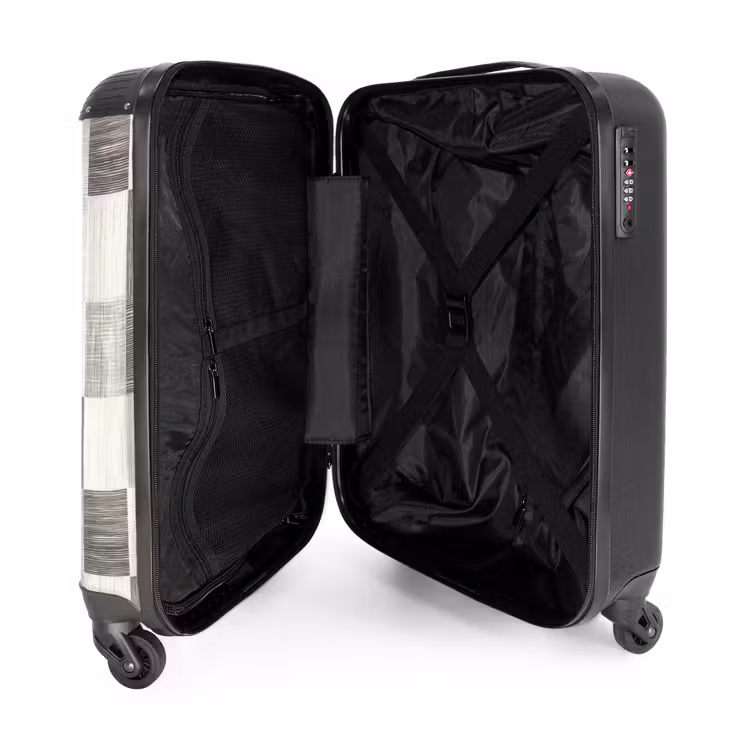 Suitcase - Pattern - Checkerboard - Woodgrain — 5