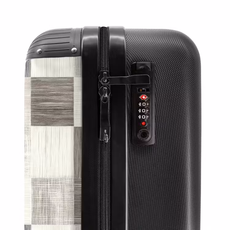 Suitcase - Pattern - Checkerboard - Woodgrain — 6