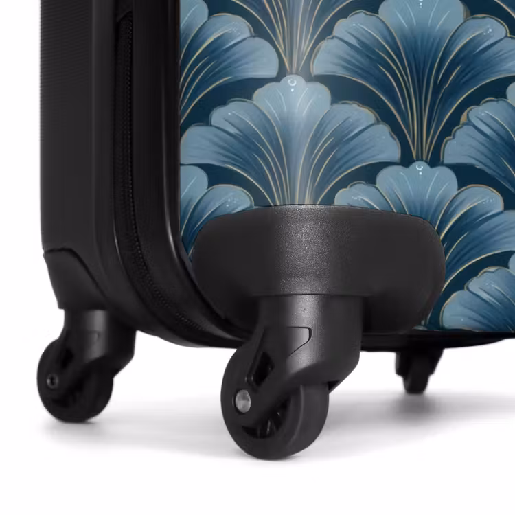 Suitcase - Pattern - Ginkgo leaf - Blue — 7