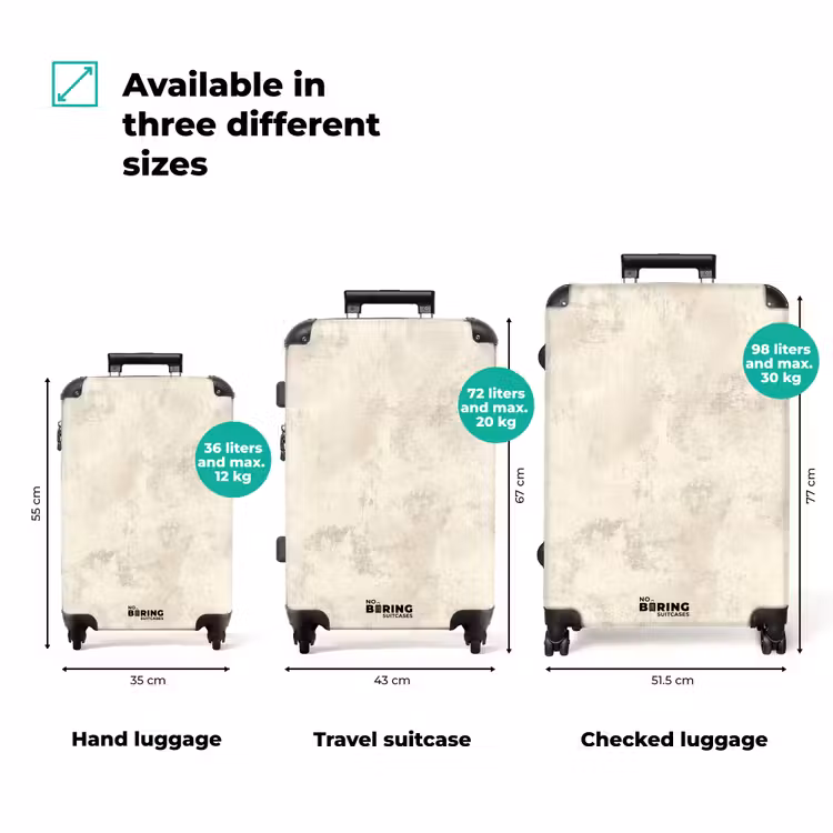 Suitcase - Pattern - Organic - Beige — 3