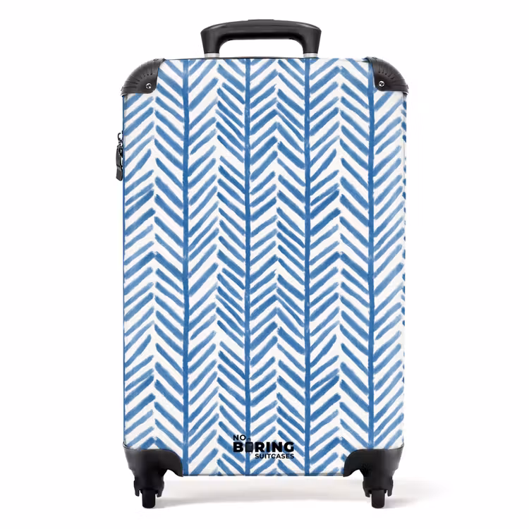 Suitcase - Pattern - Stripe - Blue — 1