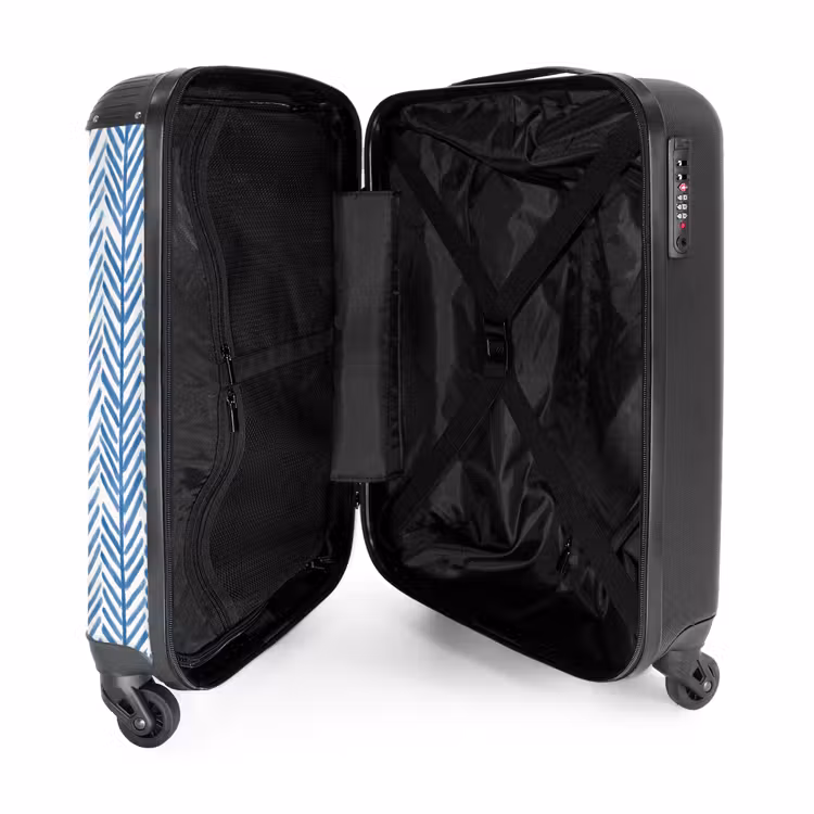 Suitcase - Pattern - Stripe - Blue — 5