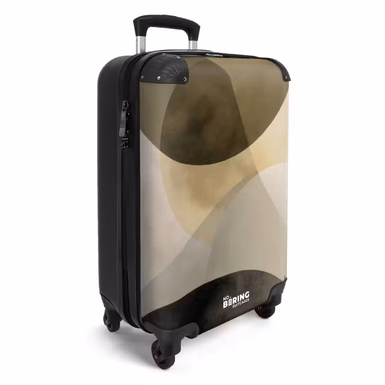 Suitcase - Planes - Abstract - Beige - Circles — 2