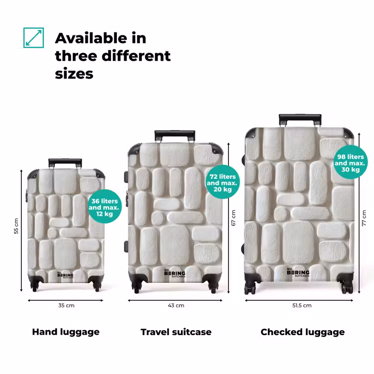 Suitcase - Relief - Texture - White — 3