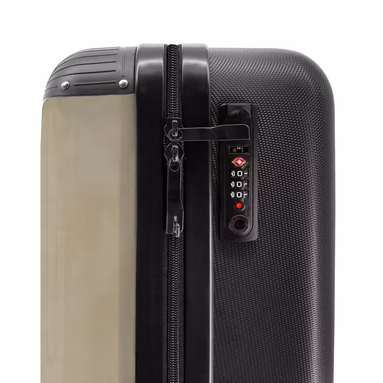 Suitcase - Taupe color - Clouded texture - Natural — 6