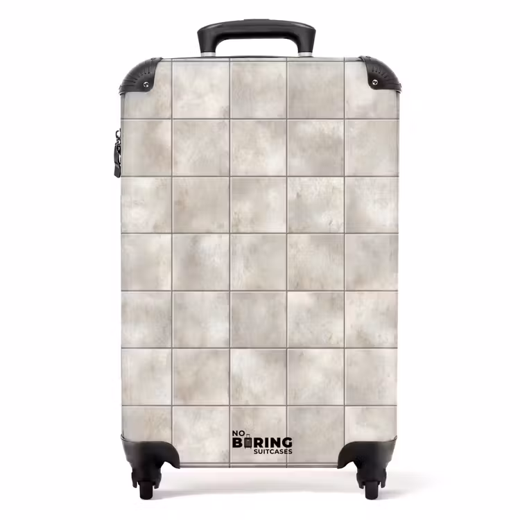 Suitcase - Tiles - Natural - Gray — 1