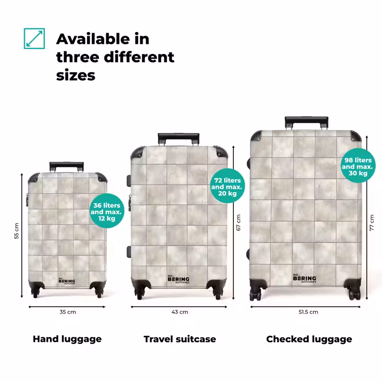 Suitcase - Tiles - Natural - Gray — 3