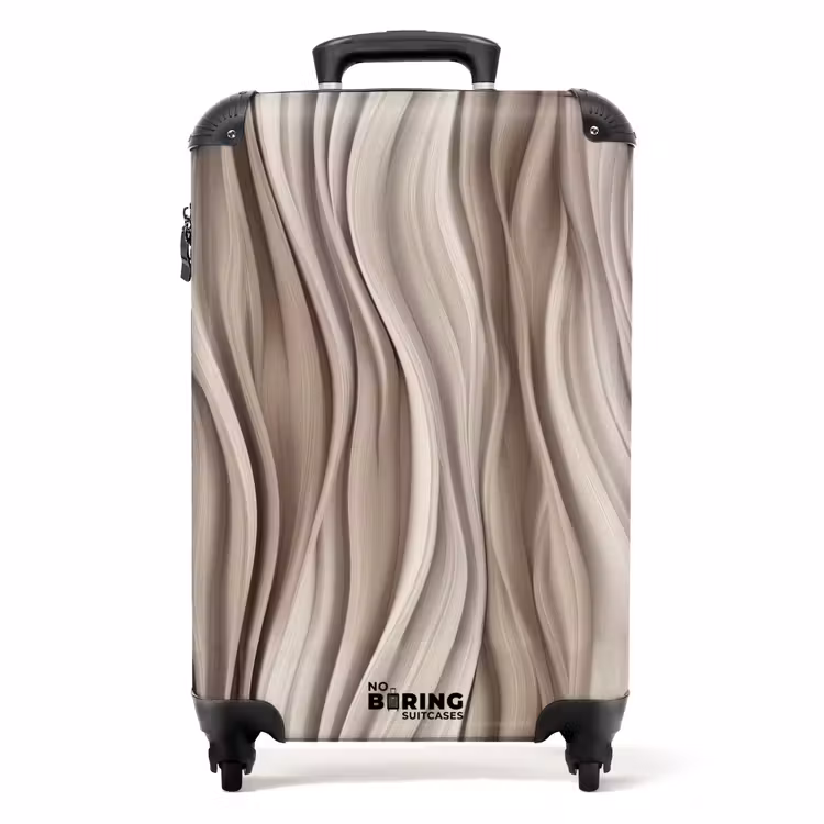 Suitcase - Waves - 3D - Cream — 1