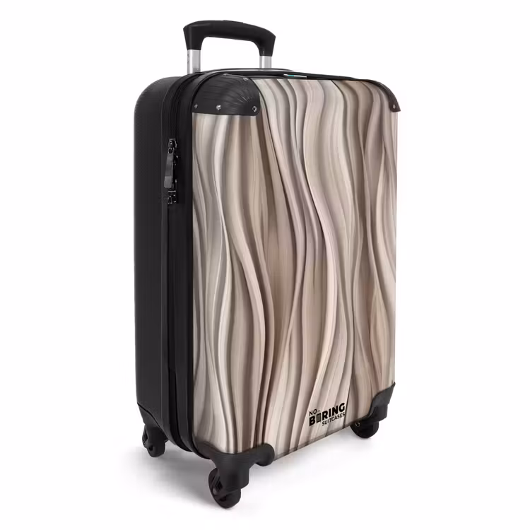 Suitcase - Waves - 3D - Cream — 2