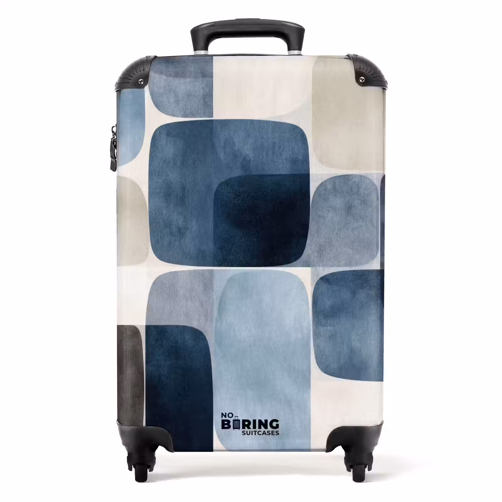 Suitcase - Pattern - Blue - Squares — 1