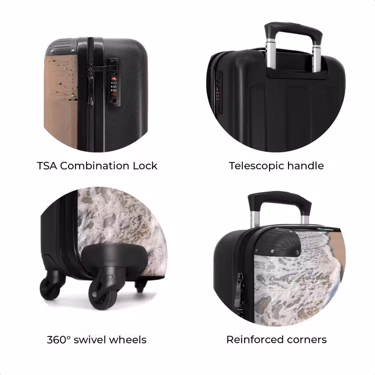Suitcase - Footsteps - Tide line - Sea — 8