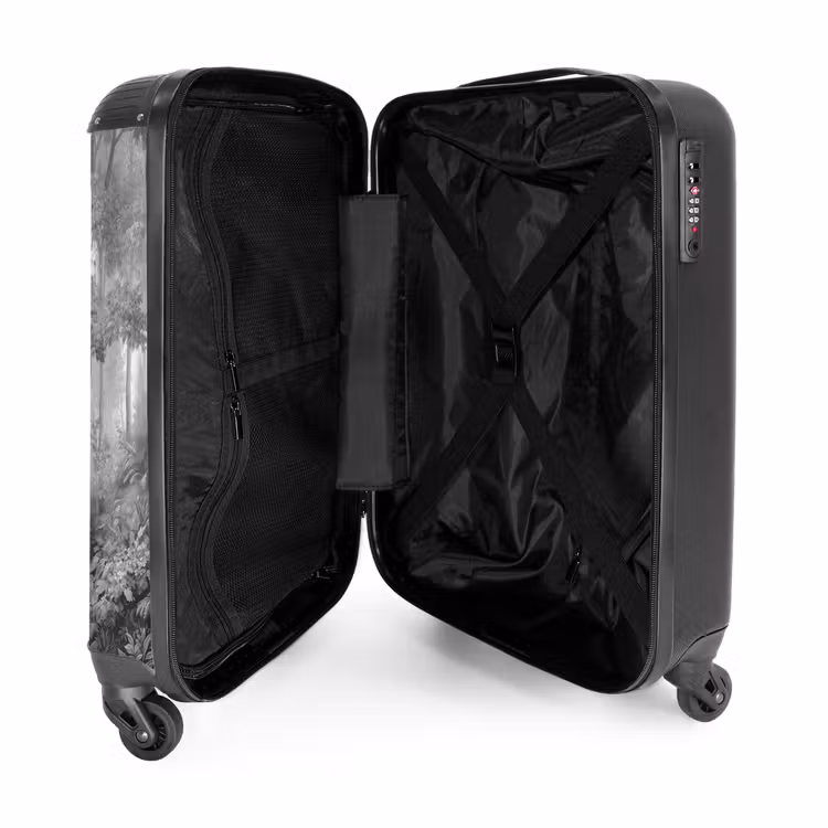 Suitcase - Forest - Deer - Black - White — 5