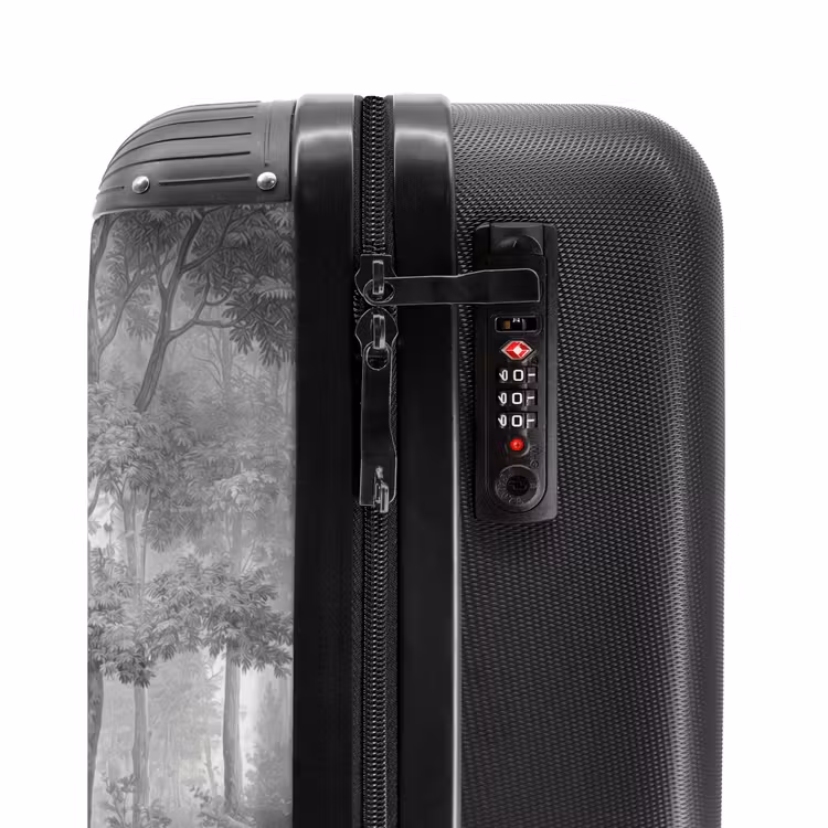 Suitcase - Forest - Deer - Black - White — 6
