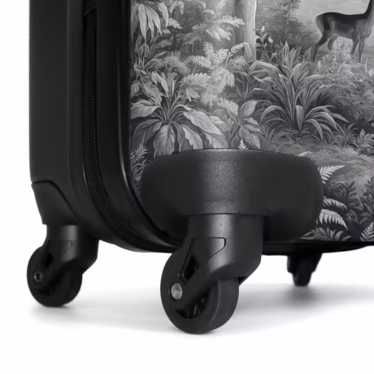 Suitcase - Forest - Deer - Black - White — 7