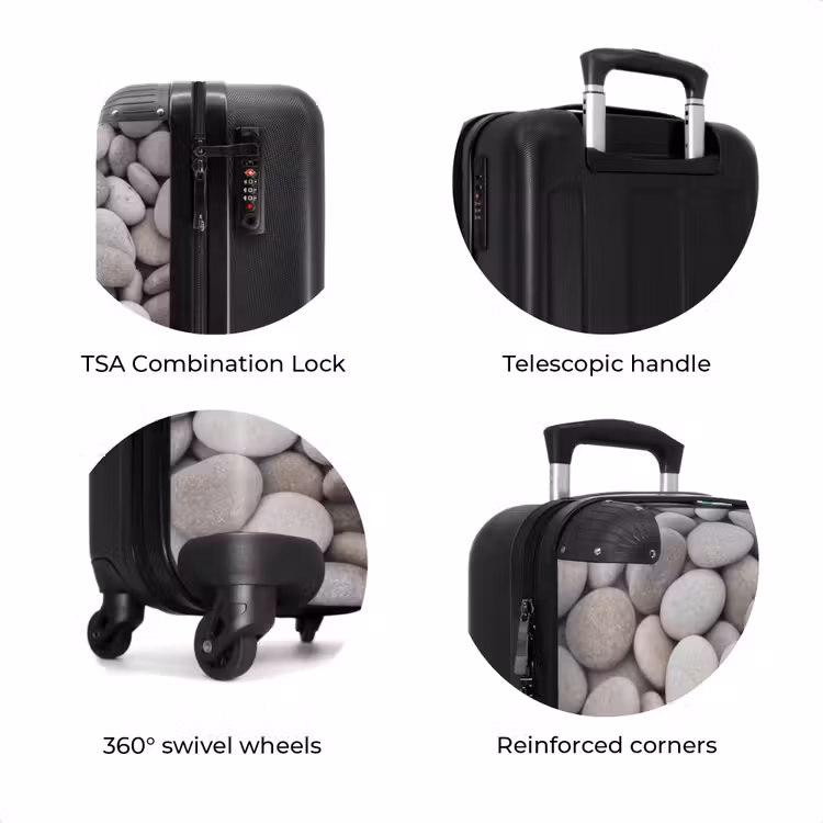 Suitcase - Pebbles - Stones - Gray — 8