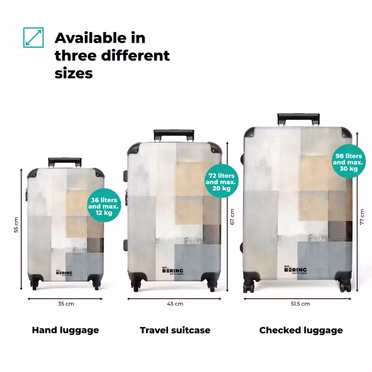 Suitcase - Rectangles - Abstract - Blue — 3