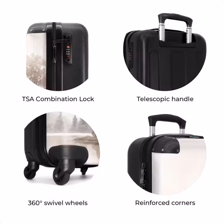 Suitcase - River landscape - Minimalist - Earth tones — 8