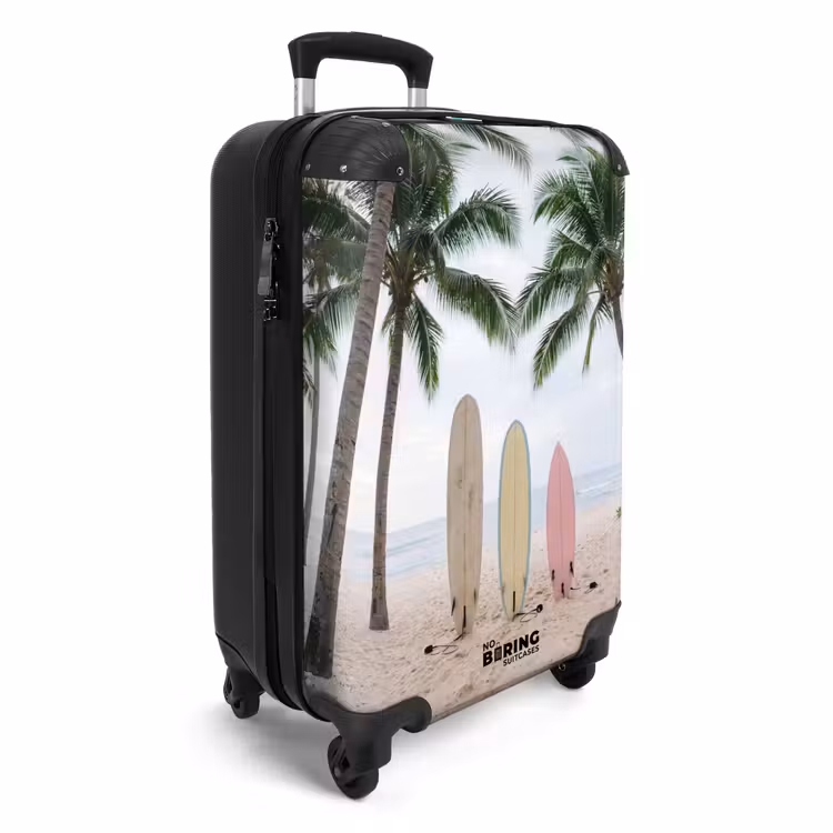 Suitcase - Surfboard - Palm trees - Colorful — 2