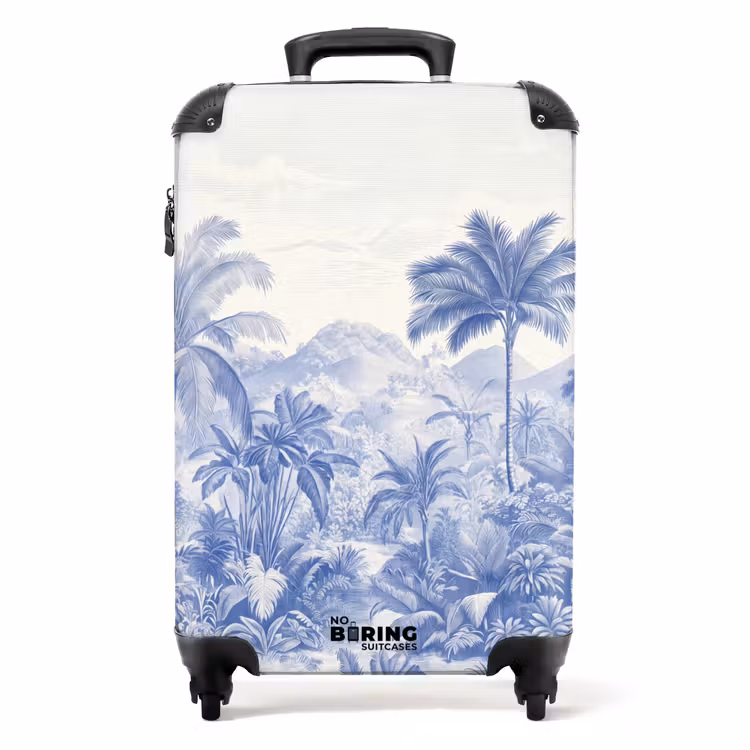 Suitcase - Tropical - Jungle - Blue — 1
