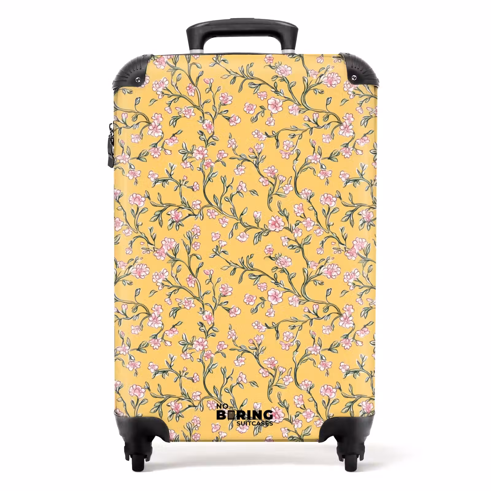 Suitcase - Flowers - Motif - Yellow — 1