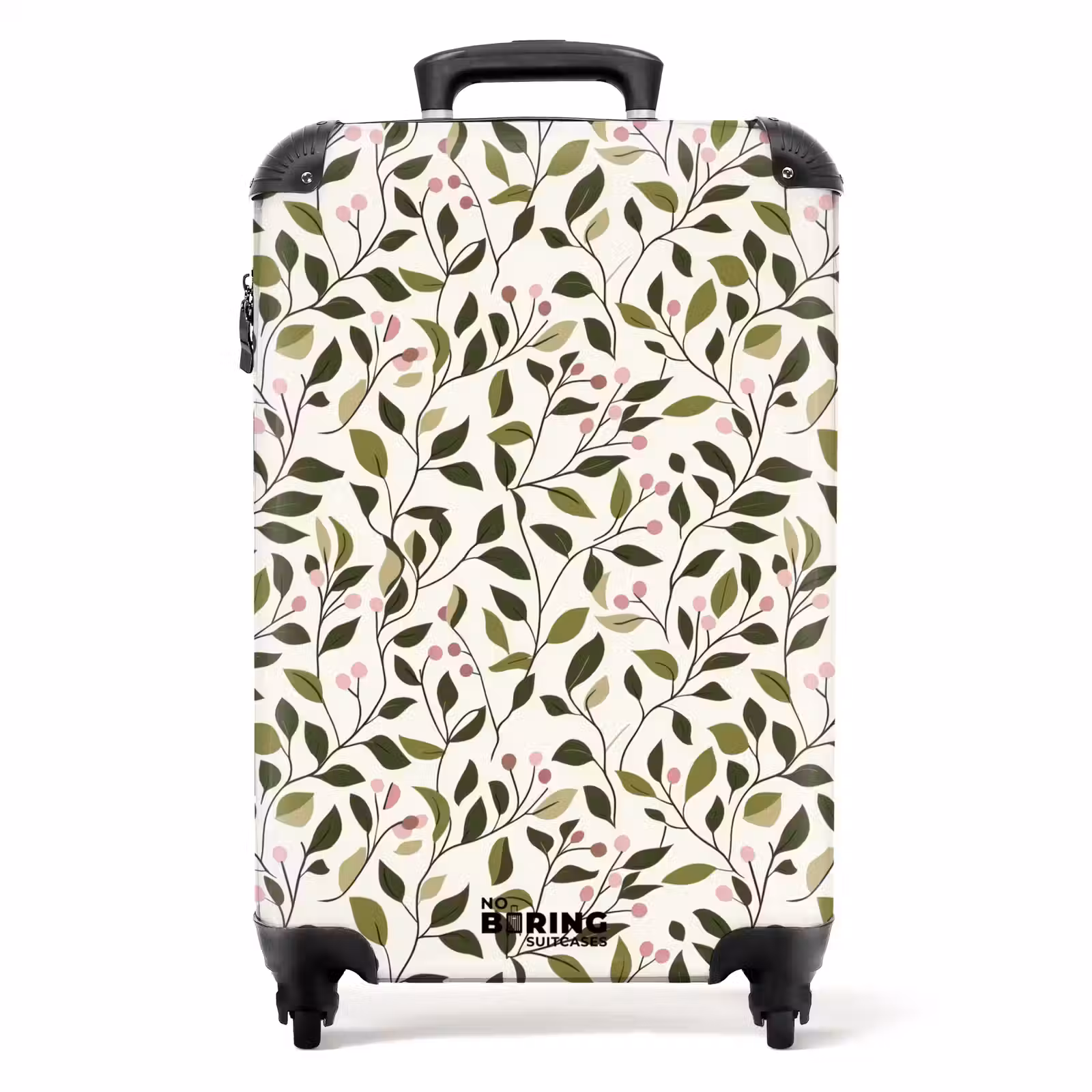 Suitcase - Leaves - Berries - Pink — 1