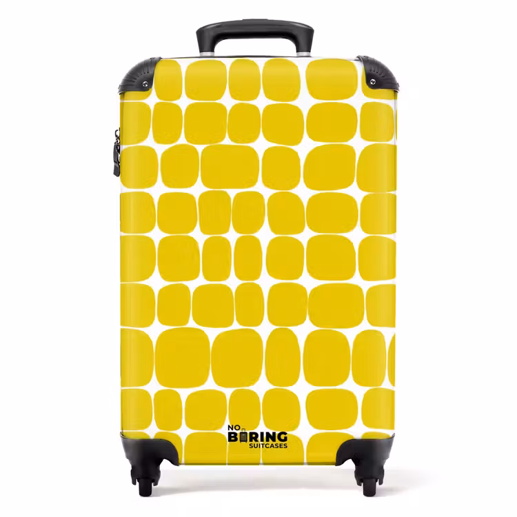 Suitcase - Dots - Modern - Yellow — 1