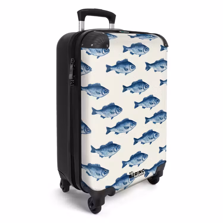 Suitcase - Fish - Pattern - Blue — 2