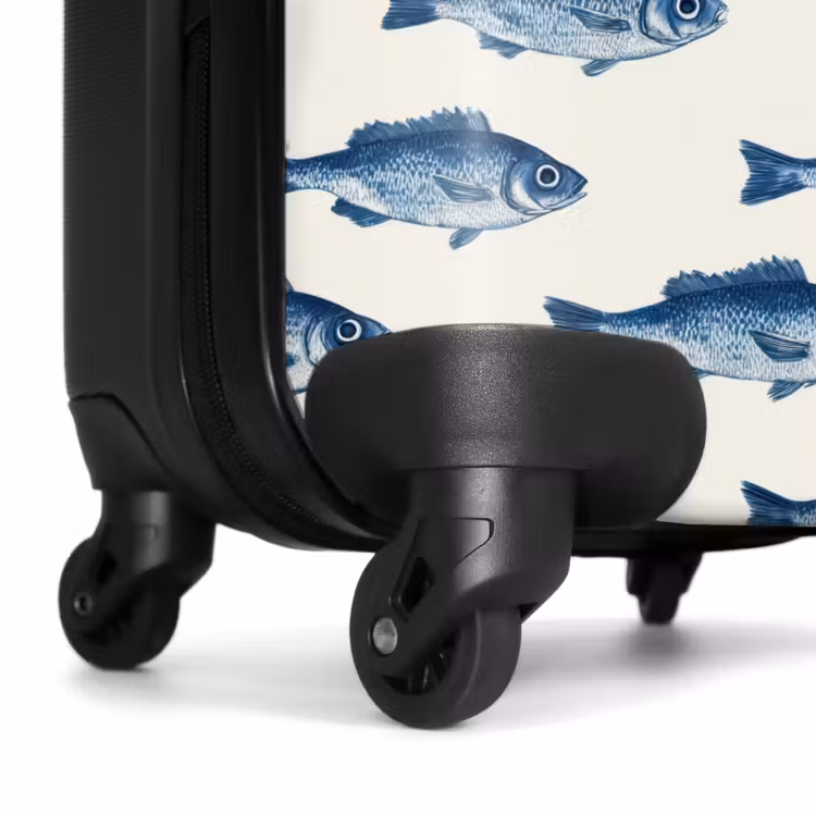 Suitcase - Fish - Pattern - Blue — 7