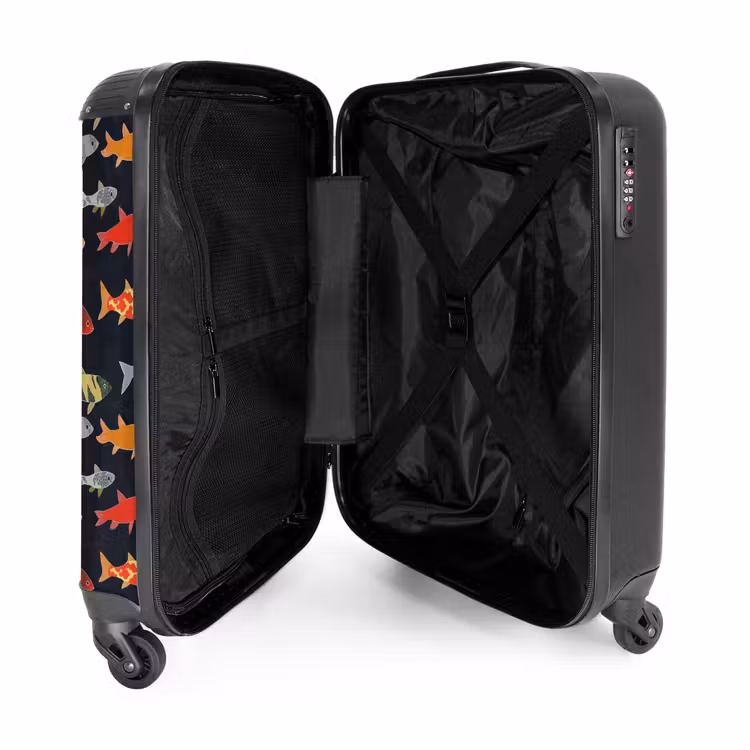 Suitcase - Fish - Pattern - Colorful — 5