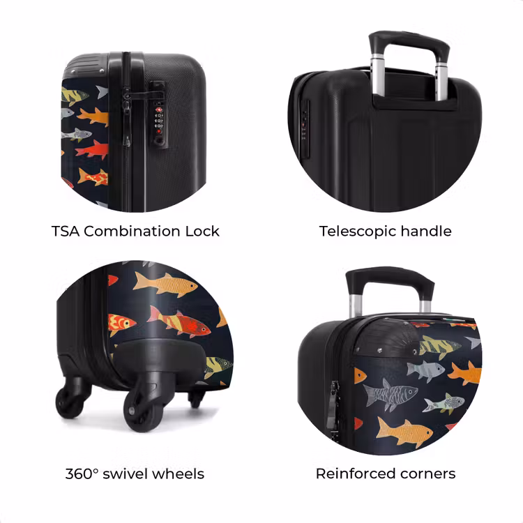 Suitcase - Fish - Pattern - Colorful — 8