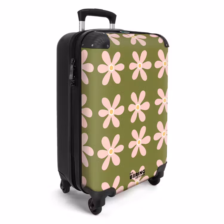 Suitcase - Flower - Modern - Green — 2