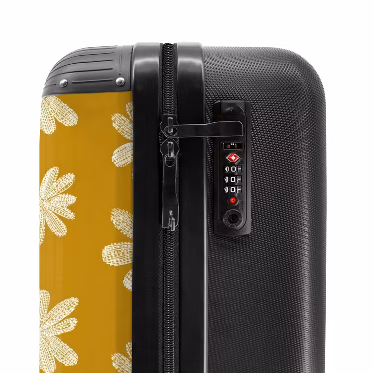 Suitcase - Flower - Playful - Ochre yellow — 6