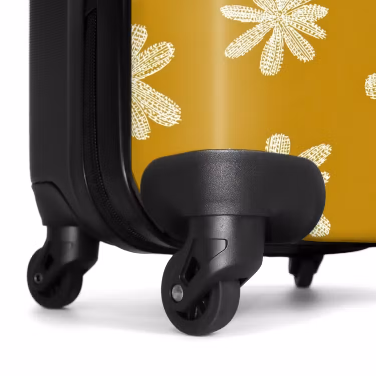 Suitcase - Flower - Playful - Ochre yellow — 7