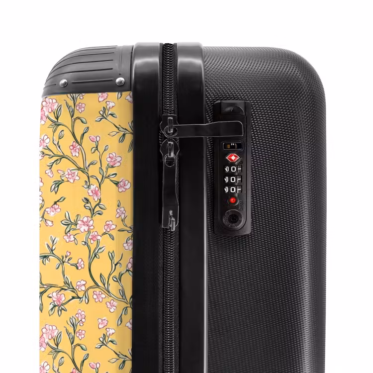 Suitcase - Flowers - Motif - Yellow — 6