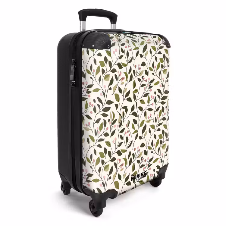 Suitcase - Leaves - Berries - Pink — 2