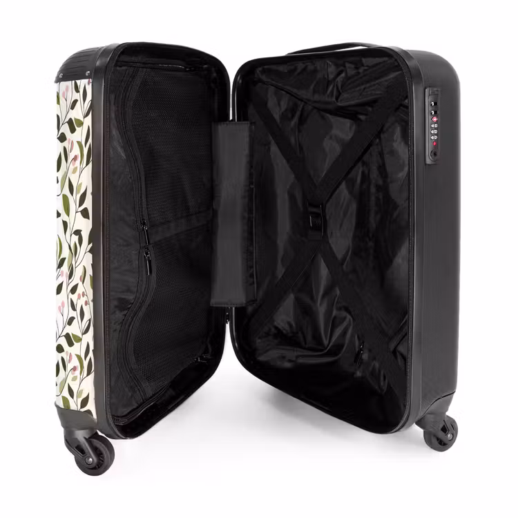 Suitcase - Leaves - Berries - Pink — 5
