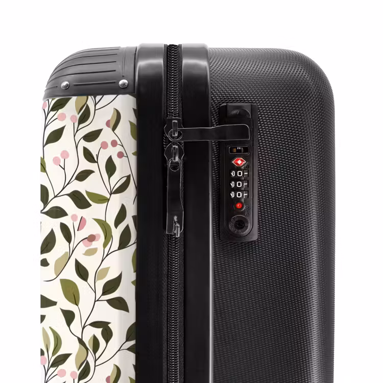 Suitcase - Leaves - Berries - Pink — 6