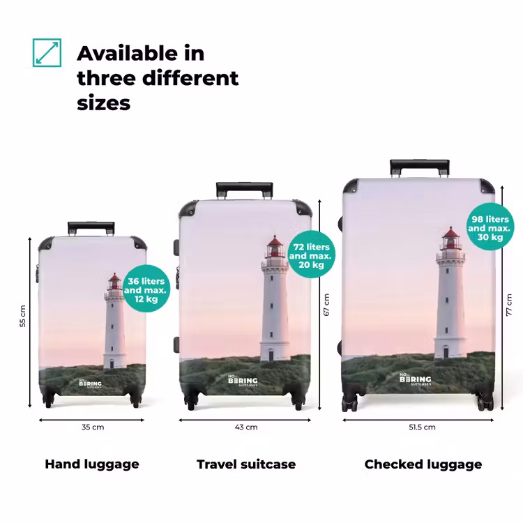 Suitcase - Lighthouse - Dune landscape - Sea — 3