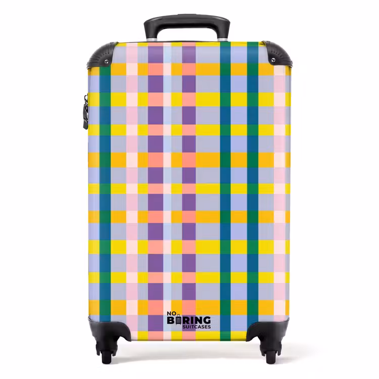 Suitcase - Plaid - Pattern - Colorful — 1