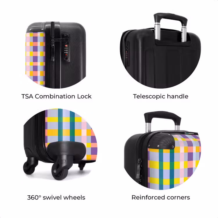 Suitcase - Plaid - Pattern - Colorful — 8