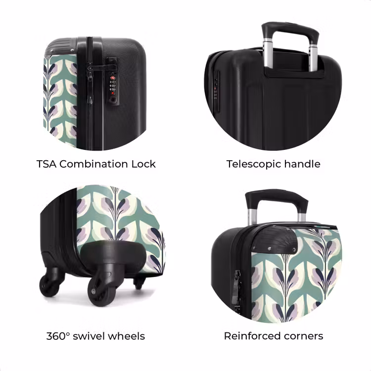 Suitcase - Retro - Modern - Green — 8