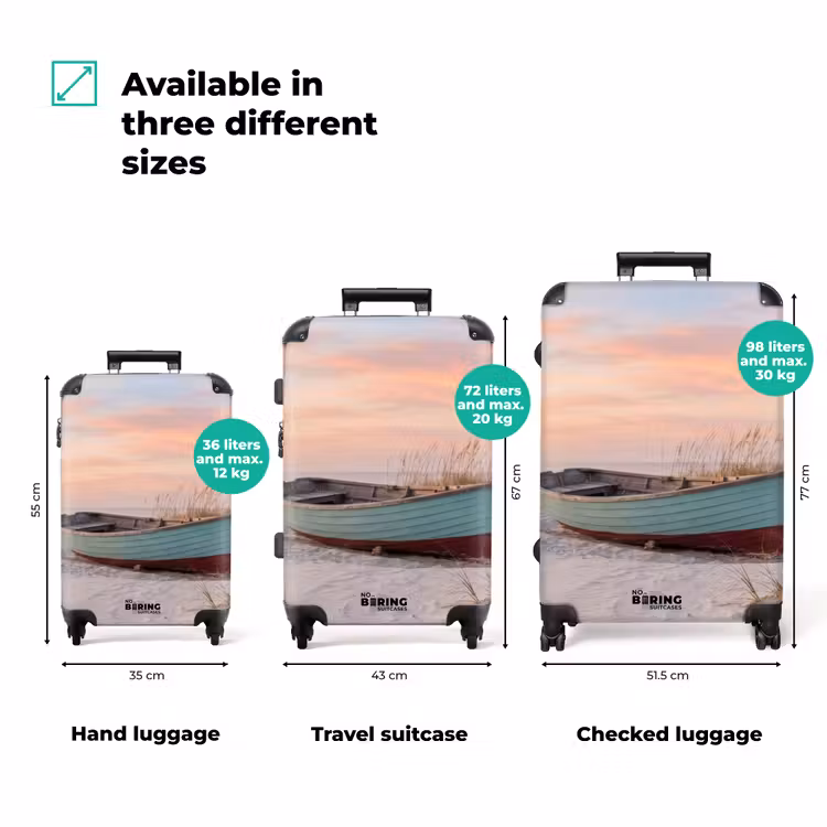 Suitcase - Rustic - Rowing boat - Sandy beach — 3