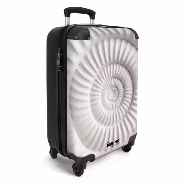 Suitcase - Shell - Spiral - White — 2