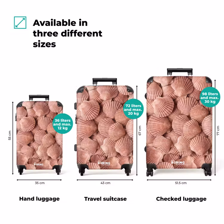 Suitcase - Shells - Pattern - Pink — 3
