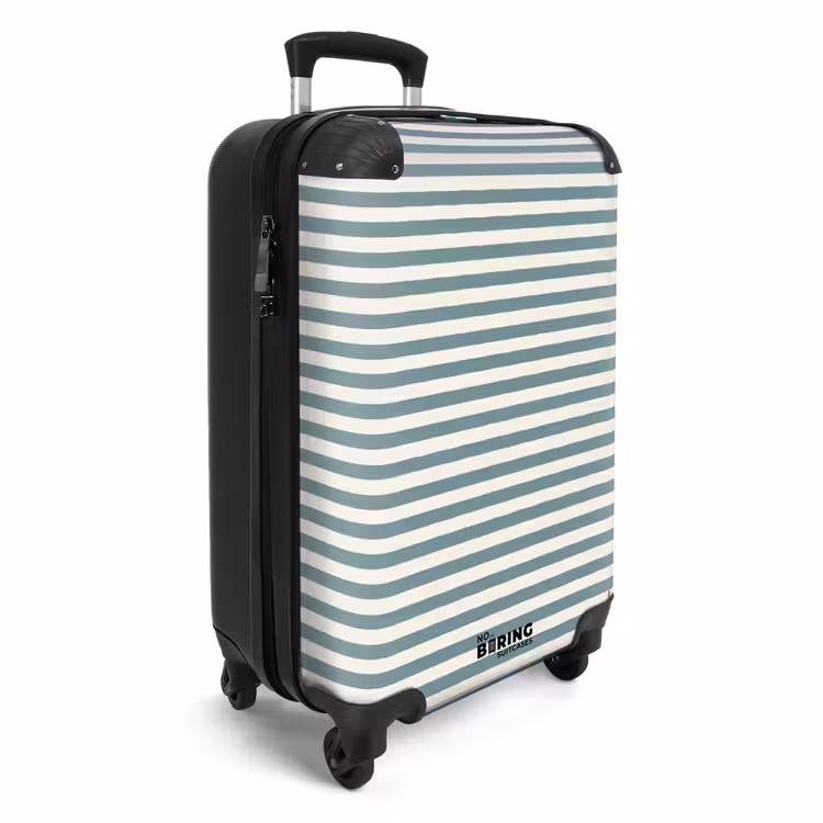 Suitcase - Stripes - Modern - Blue — 2