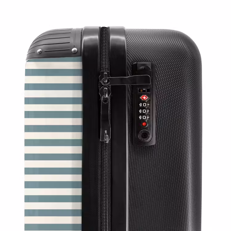 Suitcase - Stripes - Modern - Blue — 6