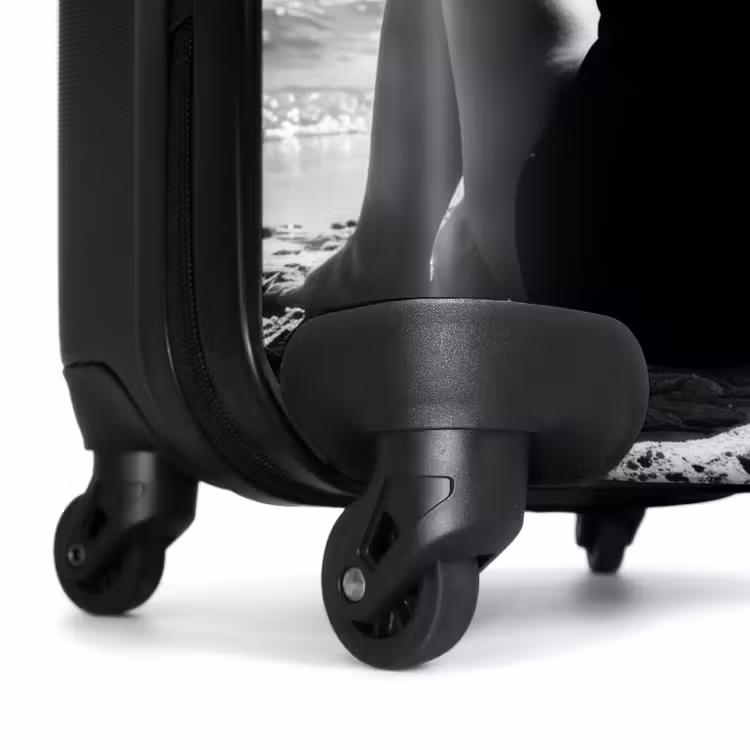 Suitcase - Sun hat - Beach - Black - White — 7